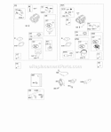 Carburetor Fuel Supply Diagram and Parts List for 401577-0134-B1  Briggs and Stratton Engine